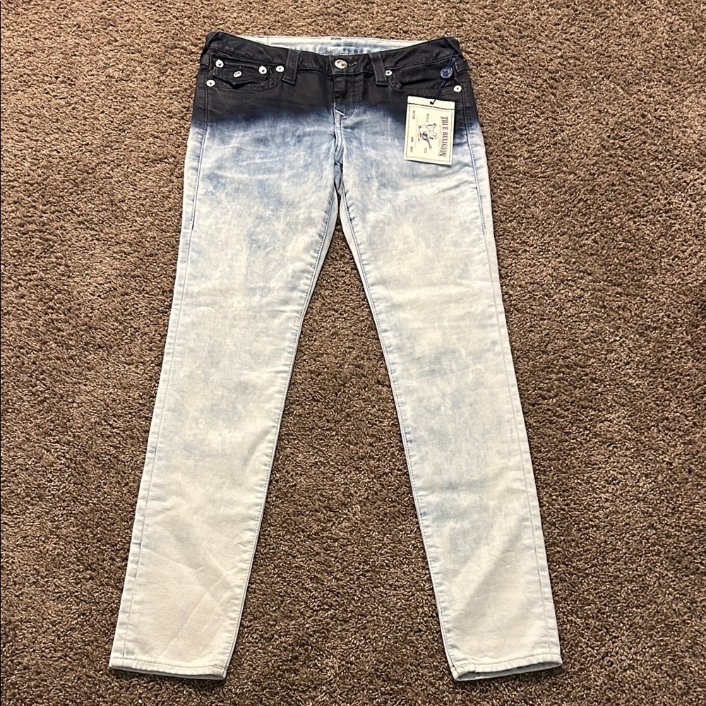 True Religion Ombre Black and White Women's Jeans